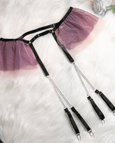 Sexy Flower Embroidered Mesh Hollowed-out Suit